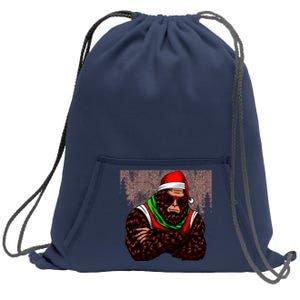 Bigfoot Christmas Cheer Sweatshirt Cinch Pack Bag