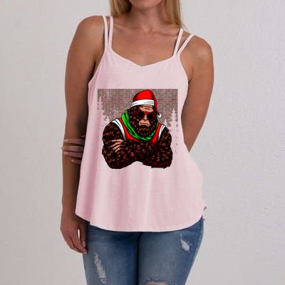 Bigfoot Christmas Cheer Women's Strappy Tank