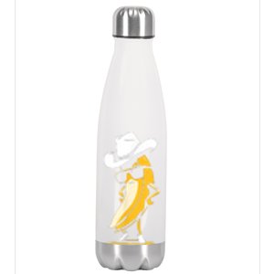 Banana Cowboy Cowgirl Country Western Novelty Funny Banana Stainless Steel Insulated Water Bottle