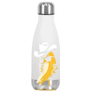 Banana Cowboy Cowgirl Country Western Novelty Funny Banana Stainless Steel Insulated Water Bottle