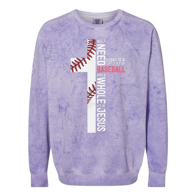 Baseball Christian Cross Philippians 4:13 Coach Colorblast Crewneck Sweatshirt