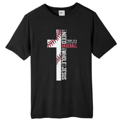 Baseball Christian Cross Philippians 4:13 Coach Tall Fusion ChromaSoft Performance T-Shirt