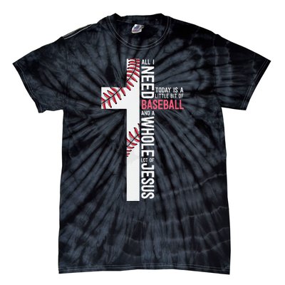 Baseball Christian Cross Philippians 4:13 Coach Tie-Dye T-Shirt