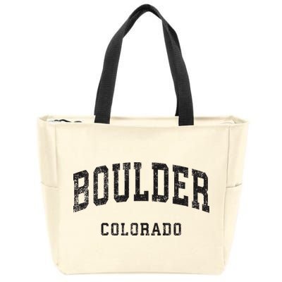 Boulder Colorado Co Vintage Athletic Sports Design Zip Tote Bag