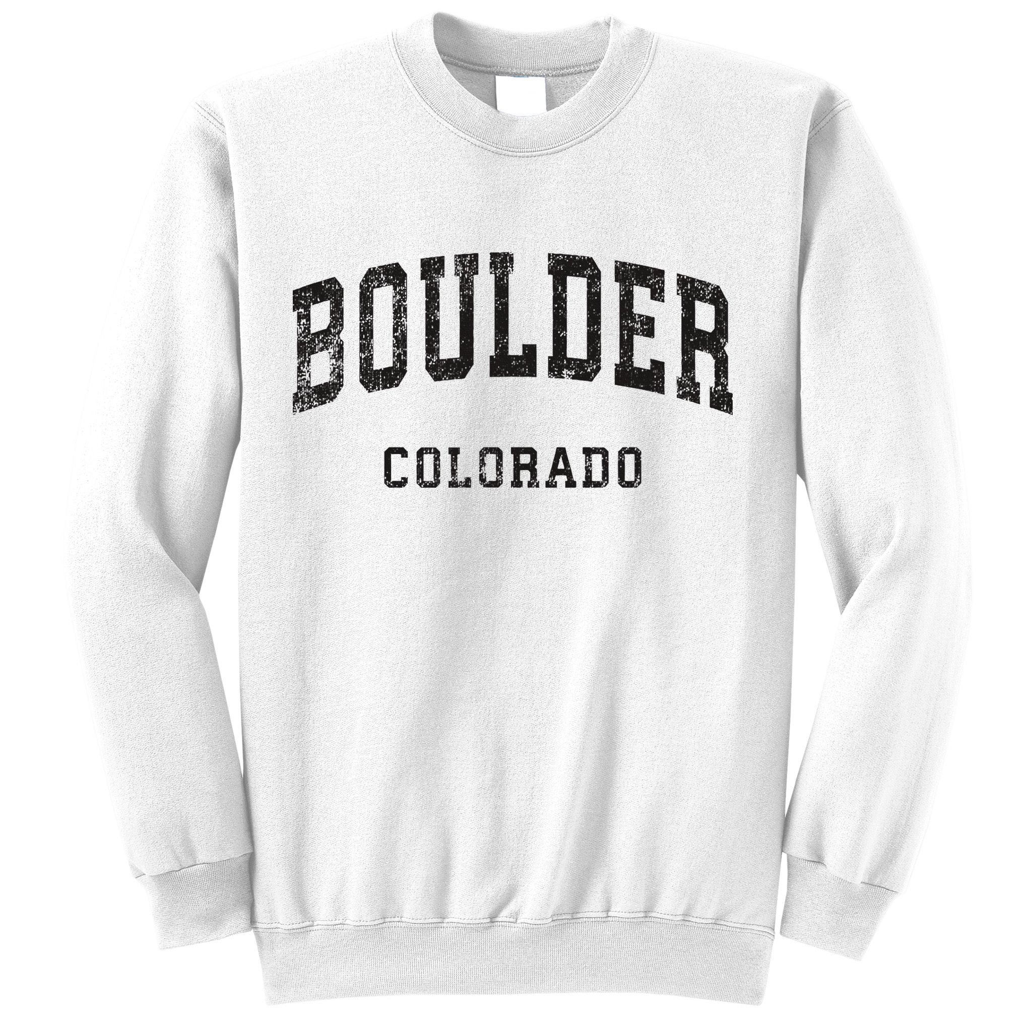 Boulder Colorado Co Vintage Athletic Sports Design Sweatshirt