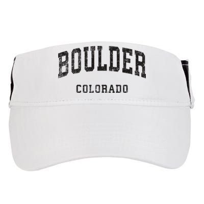 Boulder Colorado Co Vintage Athletic Sports Design Adult Drive Performance Visor