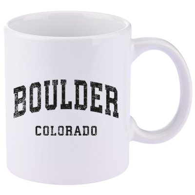 Boulder Colorado Co Vintage Athletic Sports Design 11oz C Handle Ceramic Mug