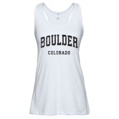 Boulder Colorado Co Vintage Athletic Sports Design Ladies Essential Flowy Tank