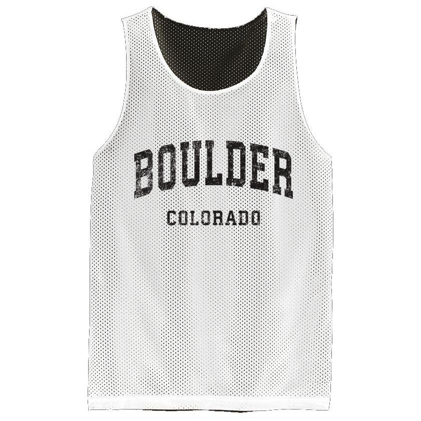 Boulder Colorado Co Vintage Athletic Sports Design Mesh Reversible Basketball Jersey Tank