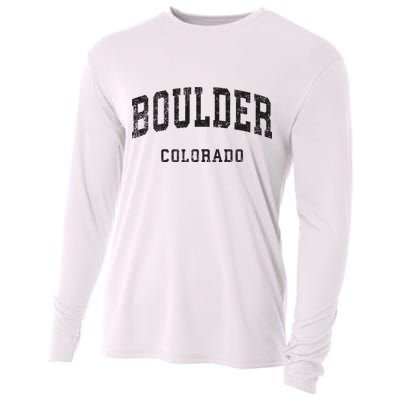 Boulder Colorado Co Vintage Athletic Sports Design Cooling Performance Long Sleeve Crew