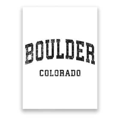 Boulder Colorado Co Vintage Athletic Sports Design Poster