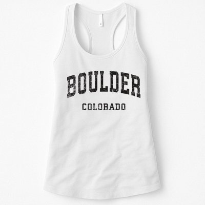 Boulder Colorado Co Vintage Athletic Sports Design Womens Tank Top