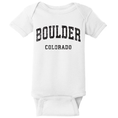 Boulder Colorado Co Vintage Athletic Sports Design Baby Bodysuit