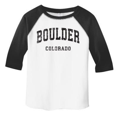 Boulder Colorado Co Vintage Athletic Sports Design Toddler Fine Jersey T-Shirt