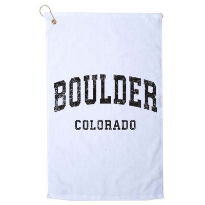 Boulder Colorado Co Vintage Athletic Sports Design Golf Towel