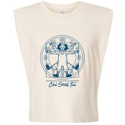 Big Comfy Couch Clock Stretch Time Garment-Dyed Women's Muscle Tee