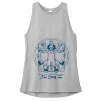 Big Comfy Couch Clock Stretch Time Ladies PosiCharge Tri-Blend Wicking Tank