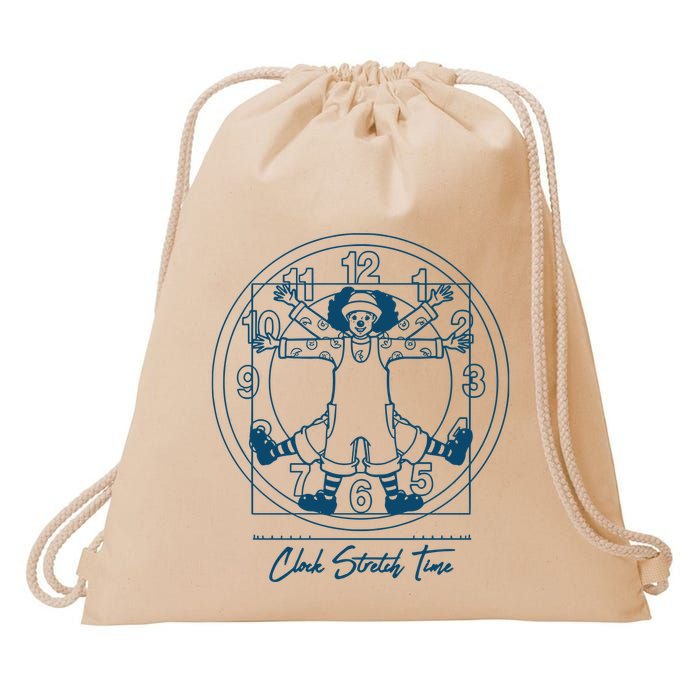 Big Comfy Couch Clock Stretch Time Drawstring Bag