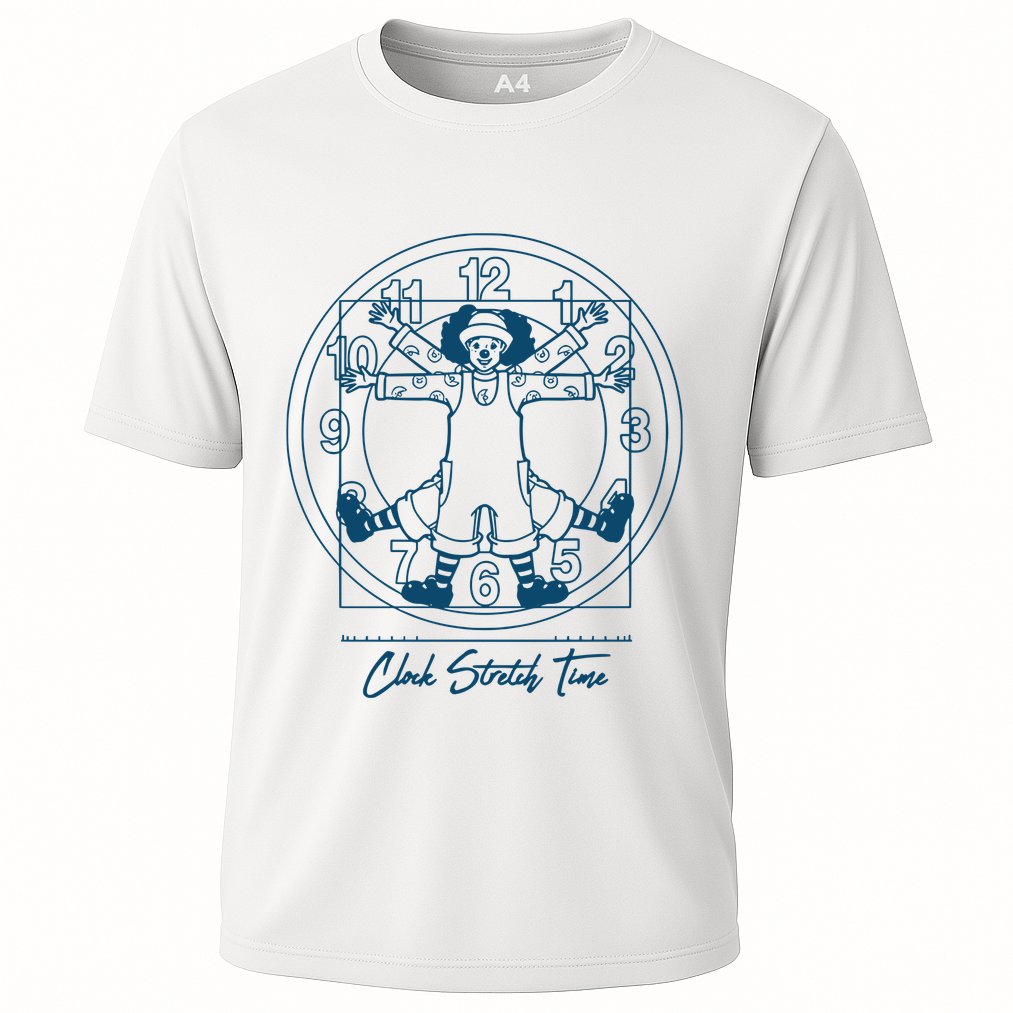 Big Comfy Couch Clock Stretch Time Performance Shirt