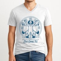 Big Comfy Couch Clock Stretch Time V-Neck T-Shirt