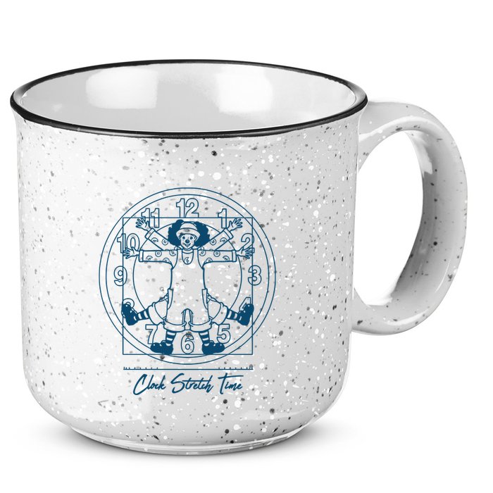 Big Comfy Couch Clock Stretch Time 15oz Campfire Ceramic Mug