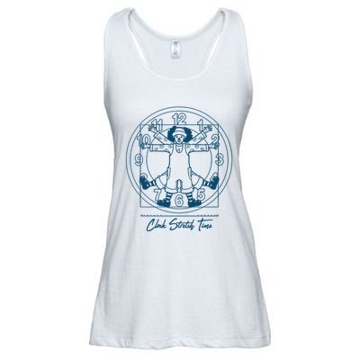 Big Comfy Couch Clock Stretch Time Ladies Essential Flowy Tank