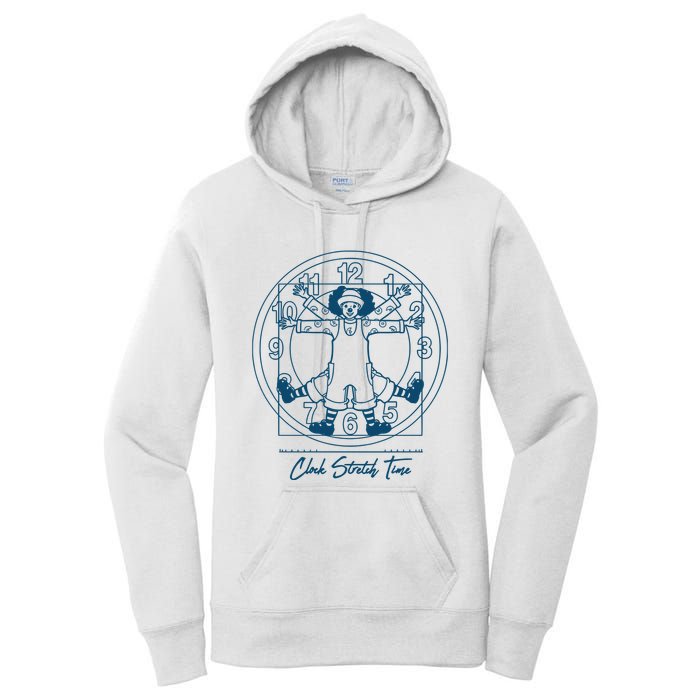 Big Comfy Couch Clock Stretch Time Women's Pullover Hoodie