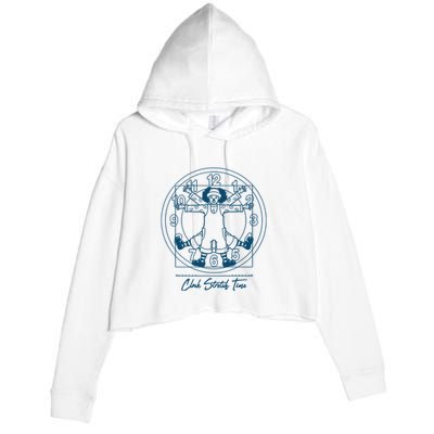 Big Comfy Couch Clock Stretch Time Crop Fleece Hoodie