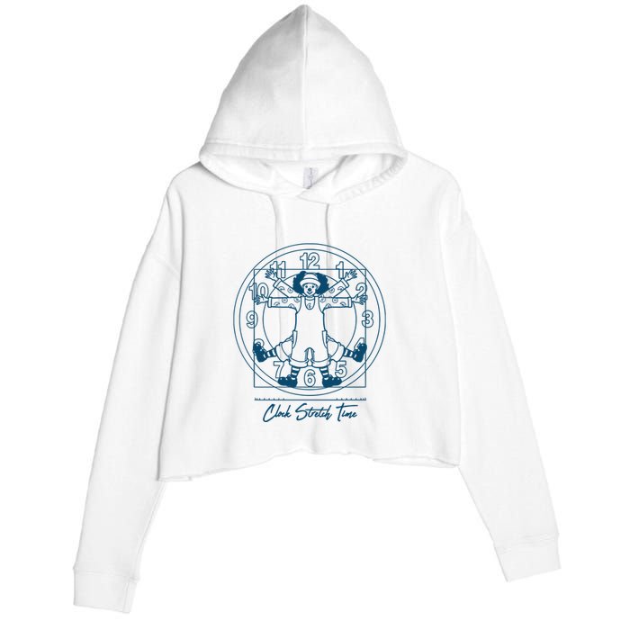 Big Comfy Couch Clock Stretch Time Crop Fleece Hoodie
