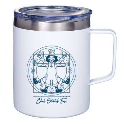 Big Comfy Couch Clock Stretch Time 12oz Stainless Steel Coffee Mug