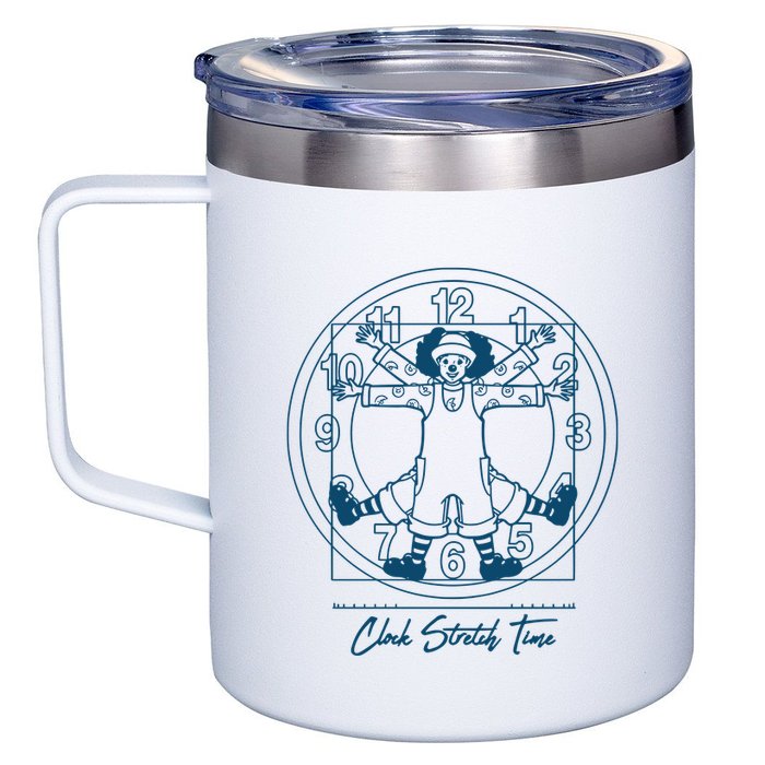 Big Comfy Couch Clock Stretch Time 12oz Stainless Steel Coffee Mug