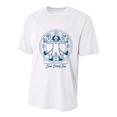 Big Comfy Couch Clock Stretch Time Youth Performance Sprint T-Shirt