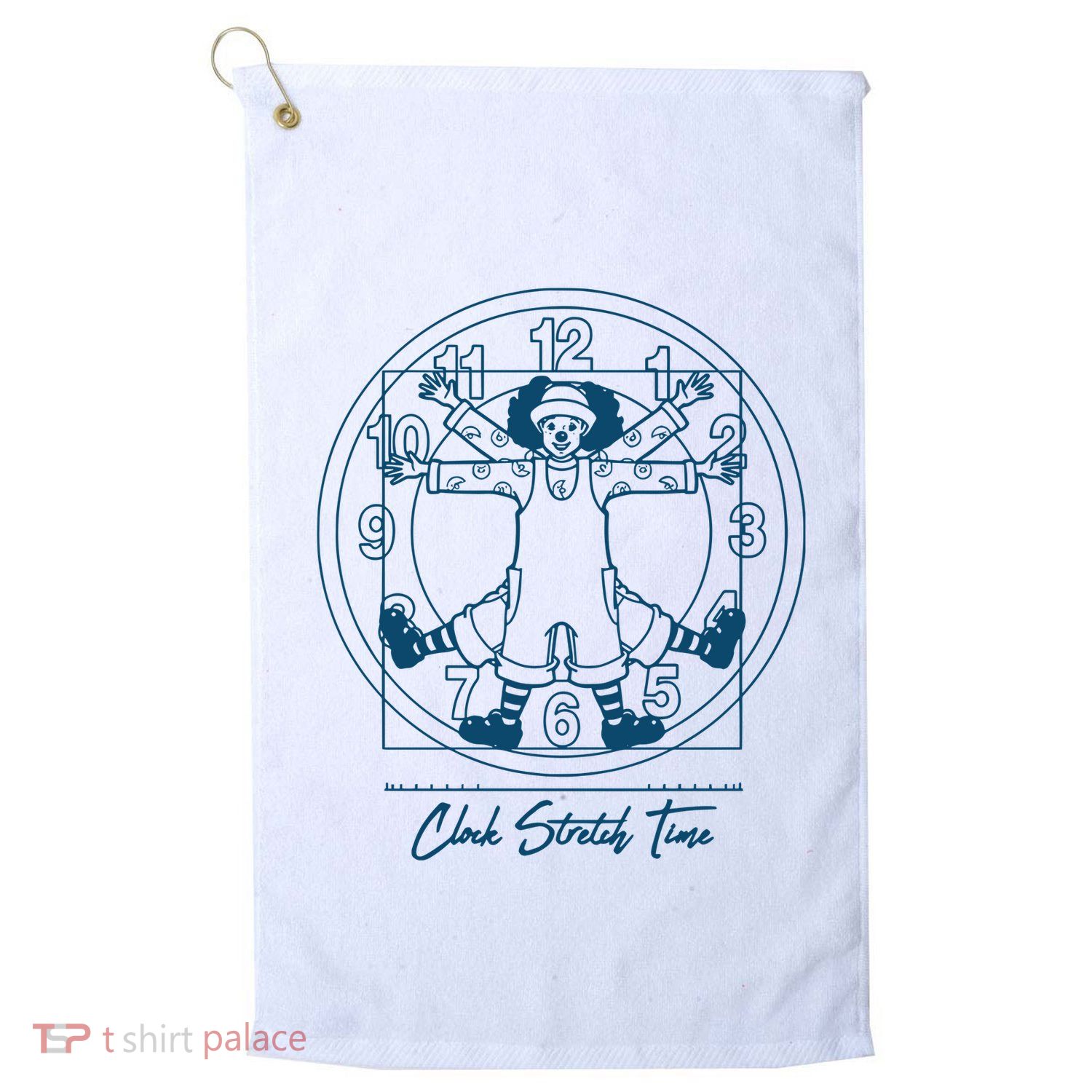 Big Comfy Couch Clock Stretch Time Golf Towel