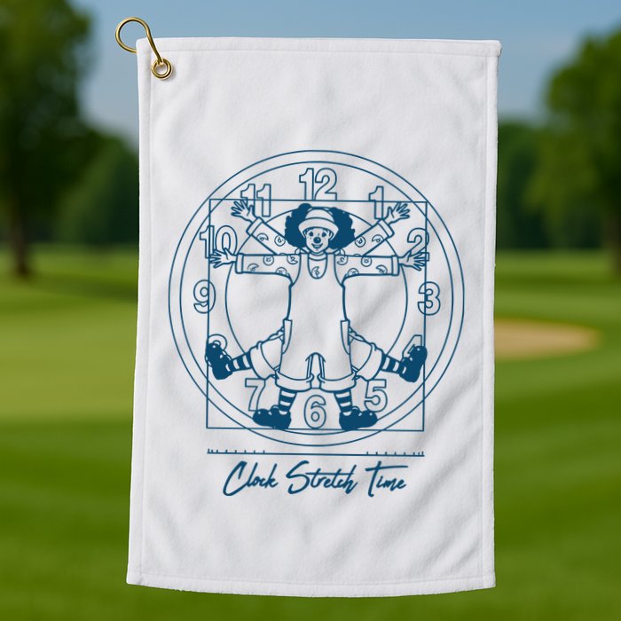 Big Comfy Couch Clock Stretch Time Golf Towel