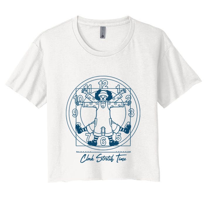 Big Comfy Couch Clock Stretch Time Crop Top