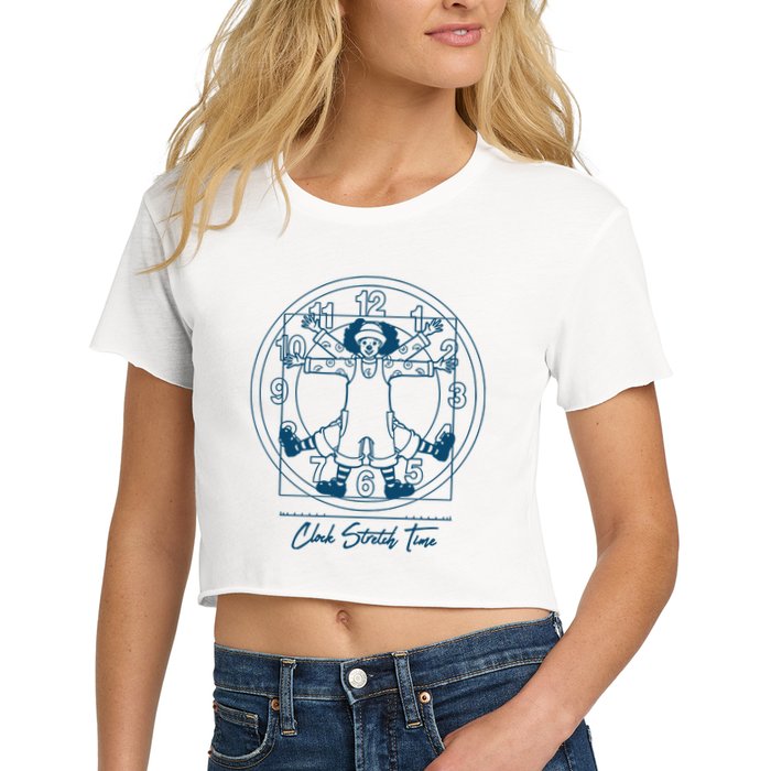 Big Comfy Couch Clock Stretch Time Crop Top