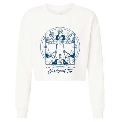 Big Comfy Couch Clock Stretch Time Cropped Pullover Crew