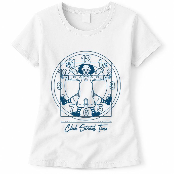 Big Comfy Couch Clock Stretch Time Womens T-Shirt