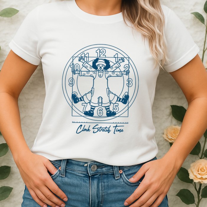 Big Comfy Couch Clock Stretch Time Womens T-Shirt