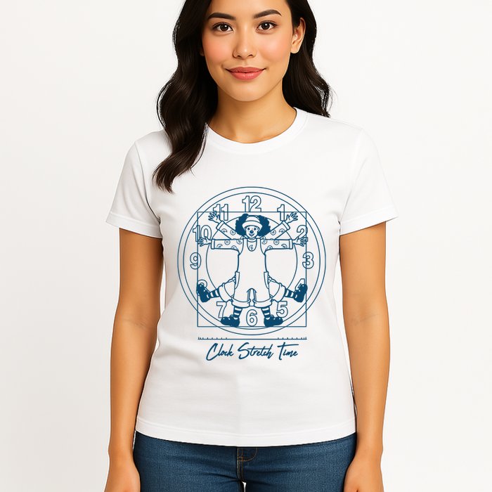 Big Comfy Couch Clock Stretch Time Womens T-Shirt