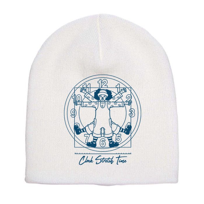 Big Comfy Couch Clock Stretch Time Short Acrylic Beanie