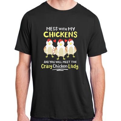 Backyard Crazy Chicken Lady Womens Farmer Adult ChromaSoft Performance T-Shirt