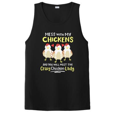 Backyard Crazy Chicken Lady Womens Farmer PosiCharge Competitor Tank