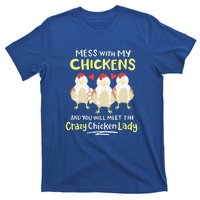 Backyard Crazy Chicken Lady Womens Farmer T-Shirt