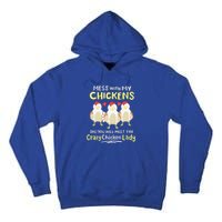 Backyard Crazy Chicken Lady Womens Farmer Tall Hoodie