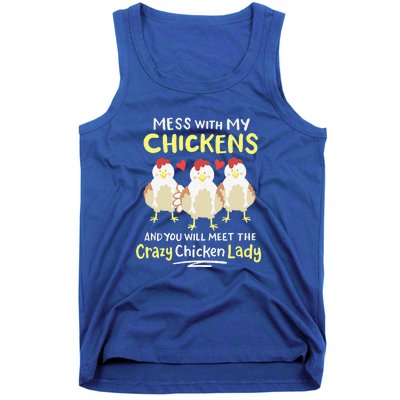 Backyard Crazy Chicken Lady Womens Farmer Tank Top