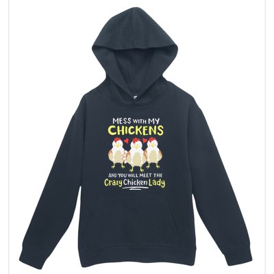 Backyard Crazy Chicken Lady Womens Farmer Urban Pullover Hoodie