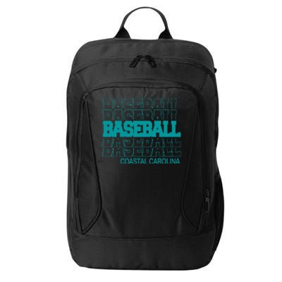 Baseball Coastal Carolina In Modern Stacked Lettering City Backpack