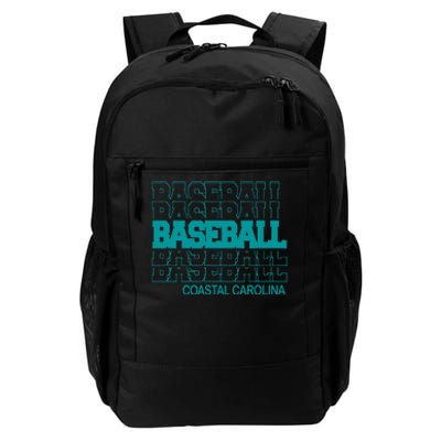 Baseball Coastal Carolina In Modern Stacked Lettering Daily Commute Backpack