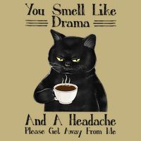 Black Cat Coffee You Smell Like Drama And A Headache Cooling Performance Crew T-Shirt